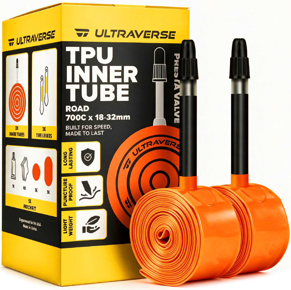 Ultraverse Lightweight TPU 700C Inner Tubes - 65mm