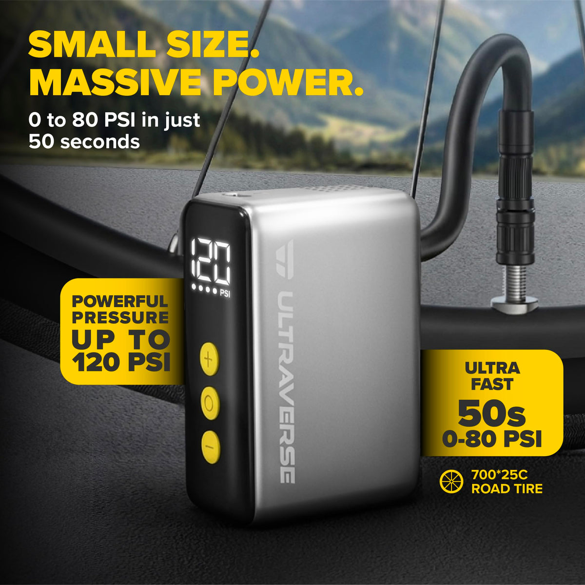 Ultraverse Mini Electric Bike Pump product detail