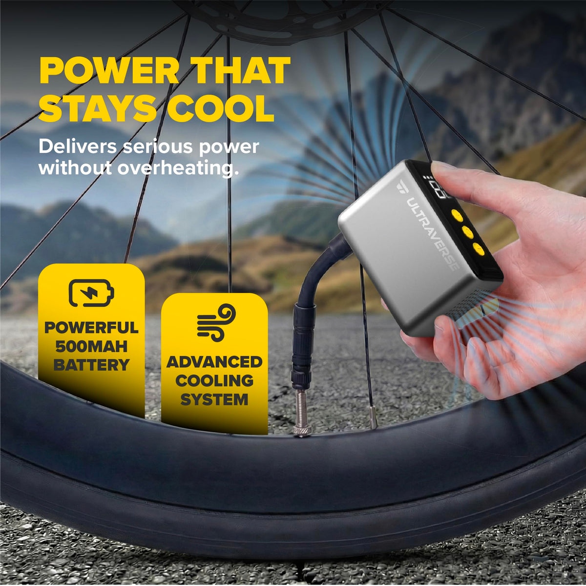 Ultraverse Mini Electric Bike Pump product detail