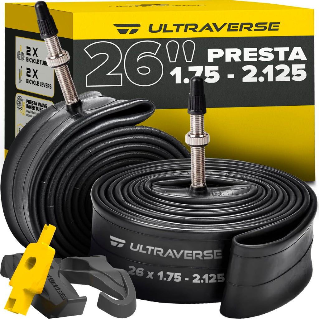 Ultraverse Presta Bike Inner Tubes - 26 in